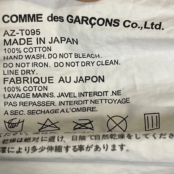 Comme des Garcons PLAY T-Shirt Womens Gray Crew Neck‎ Heart Logo Tee - Picture 8 of 9